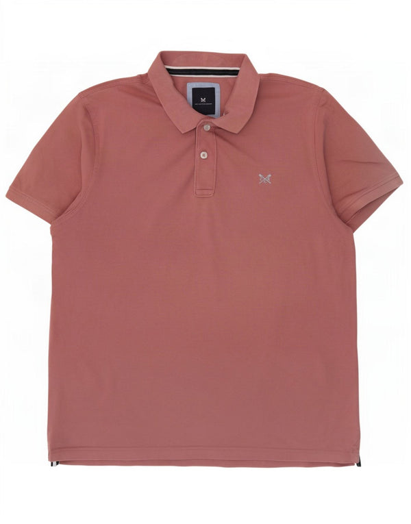 Crew Clothing Мужская рубашка поло XL, розовый хлопок