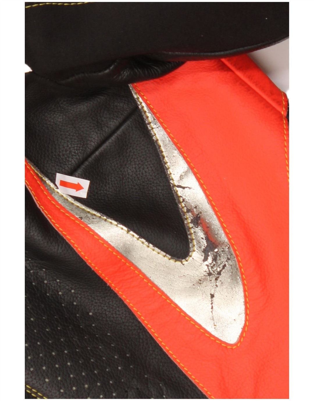 SPIDI Womens Graphic Racer Jacket IT 42 Medium Black Colourblock Leather