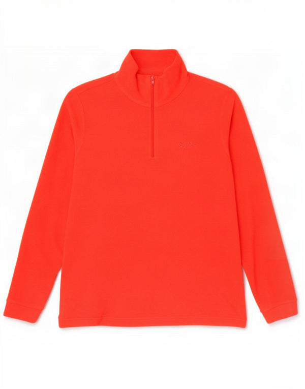 Maglione in pile da uomo Lotto con zip e collo XL rosso