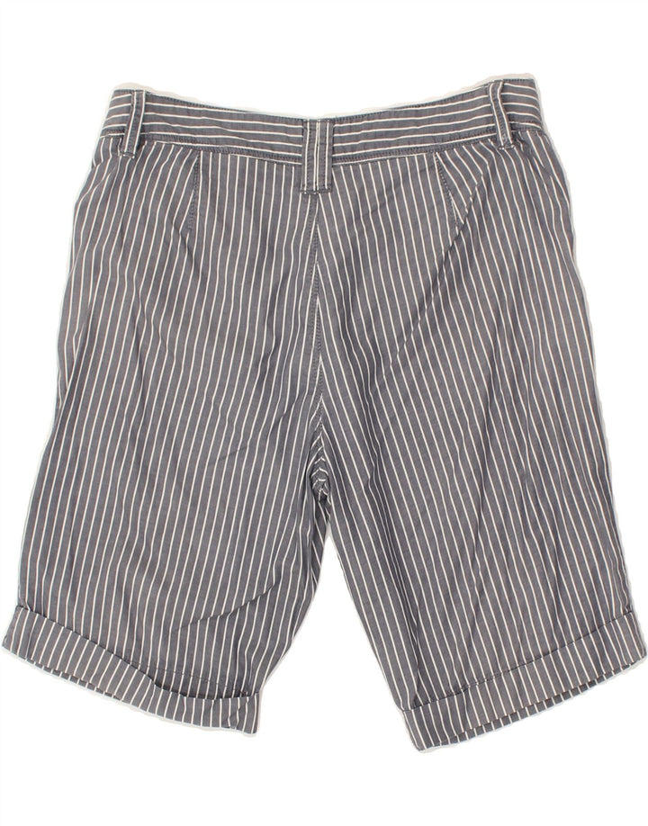 ELLESSE Womens Chino Shorts IT 42 Medium W30 Grey Pinstripe Cotton | Vintage Ellesse | Thrift | Second-Hand Ellesse | Used Clothing | Messina Hembry 