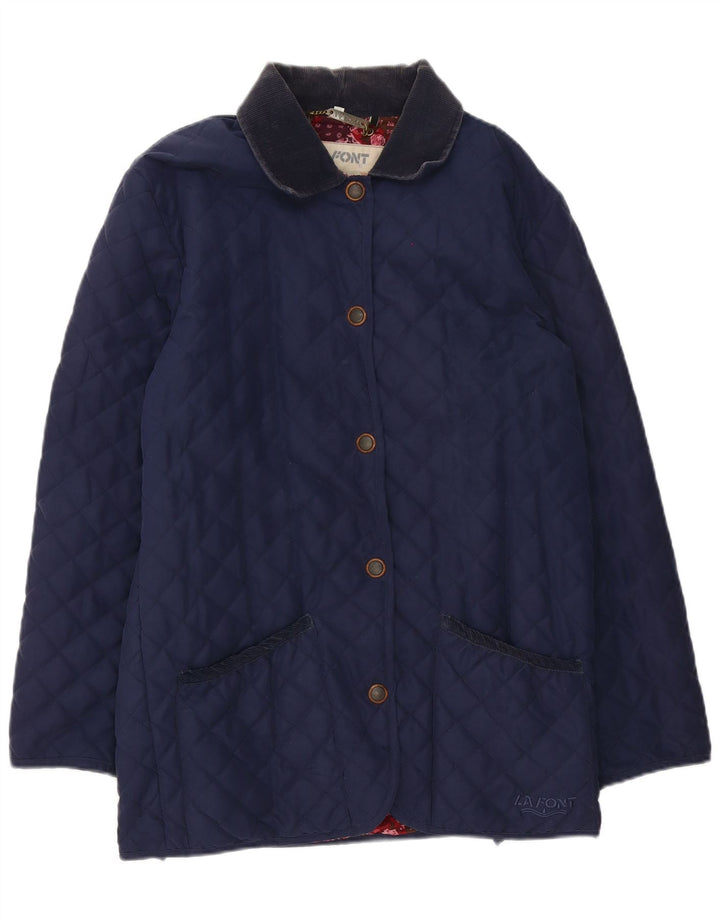 Giacca trapuntata da donna vestibilità ampia Lafont UK 10 piccola poliestere blu navy