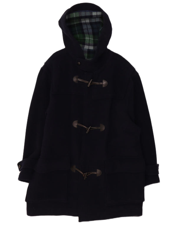 vintage Homme Duffle Coat à capuche UK 42 XL Bleu Marine