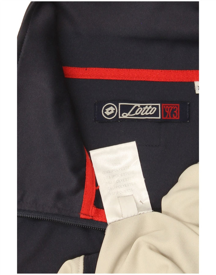 Lotto Herren-Trainingsanzug-Oberteil, Jacke, 2XL, Beige, Farbblock-Polyester