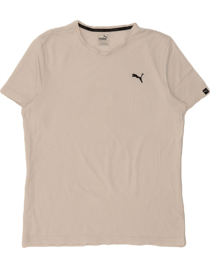 PUMA Mens T-Shirt Top Large White Vintage Puma and Second-Hand Puma from Messina Hembry 