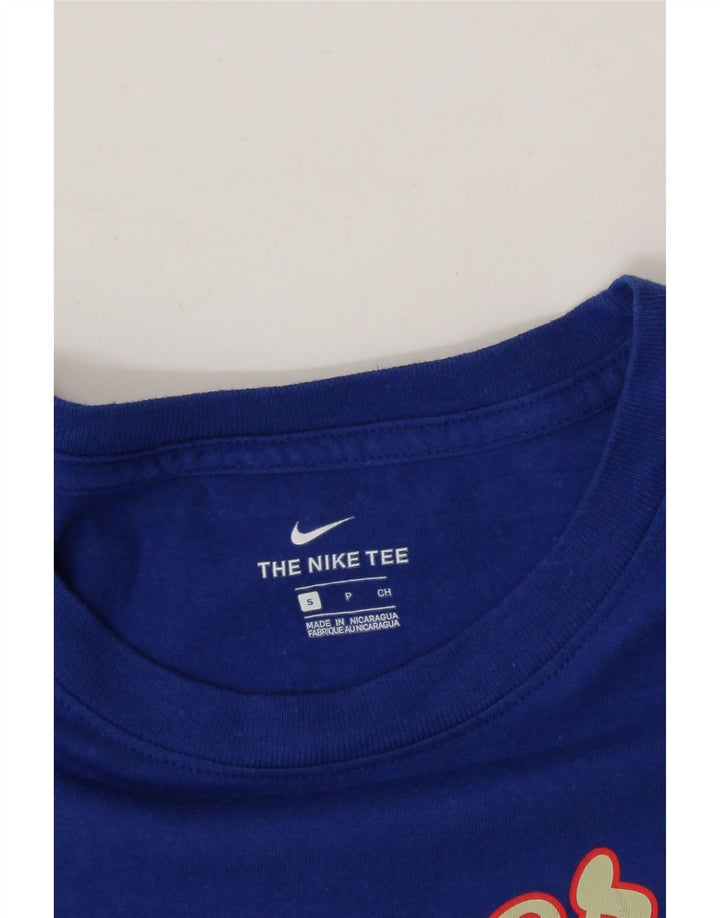 NIKE Mens Graphic T-Shirt Top Small Blue Cotton Vintage Nike and Second-Hand Nike from Messina Hembry 