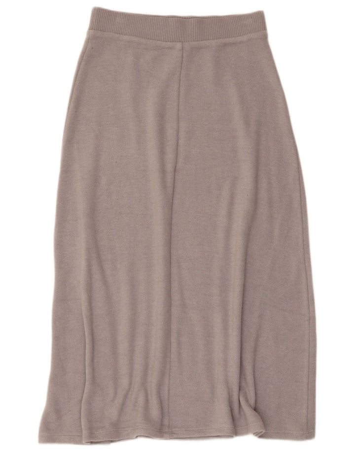 Gonna svasata in maglia da donna Zara piccola W26 in viscosa grigia