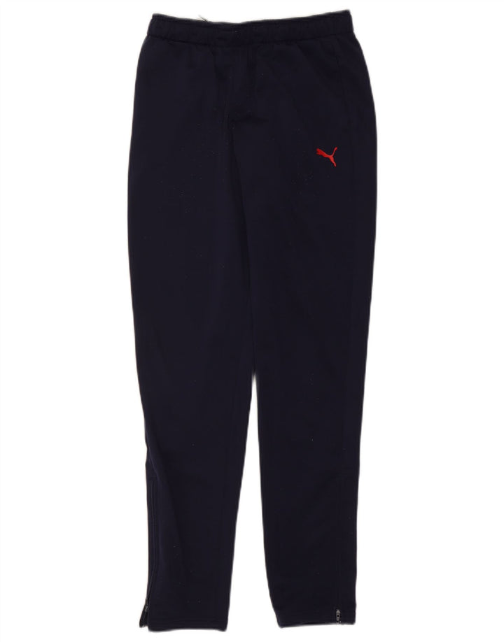 Puma Boys Tracksuit Trousers 13-14 Years Navy Blue Polyester