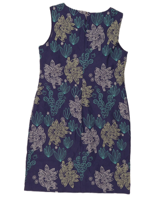 White Stuff Womens Sleeveless Sheath Dress UK 12 Medium Navy Blue Floral