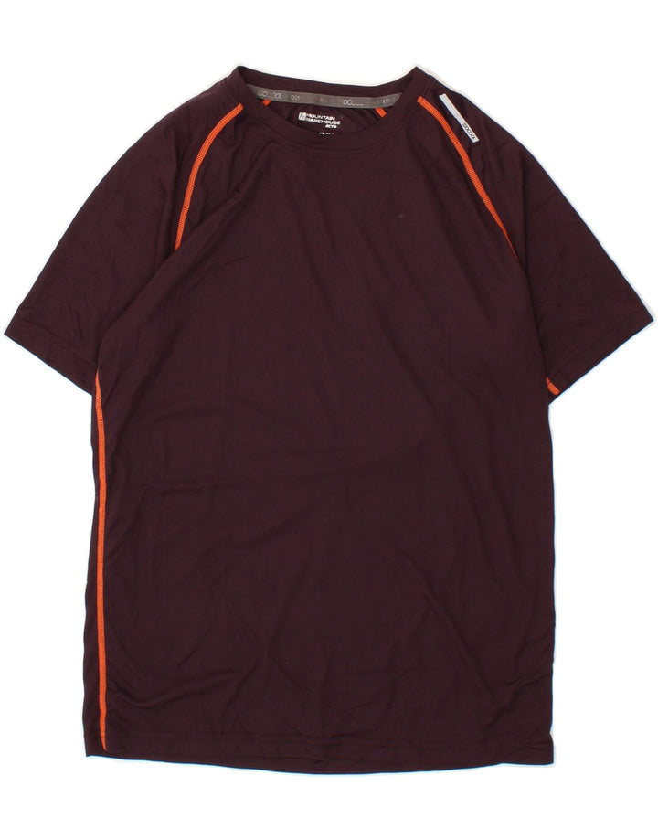 MOUNTAIN WAREHOUSE Mens T-Shirt Top Small Burgundy Polyester Vintage Mountain Warehouse and Second-Hand Mountain Warehouse from Messina Hembry 