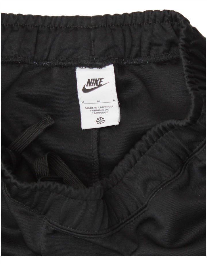 Nike Womens Graphic Tracksuit Trousers Joggers UK 14 Medium Black Polyester