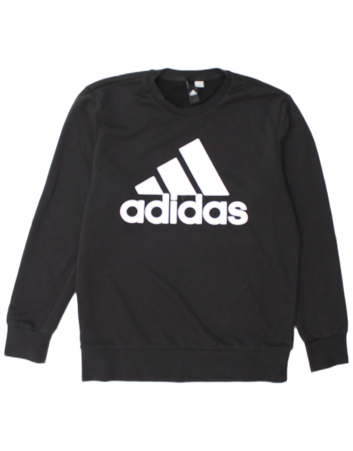 Felpa grafica da uomo Adidas Maglione grande nera