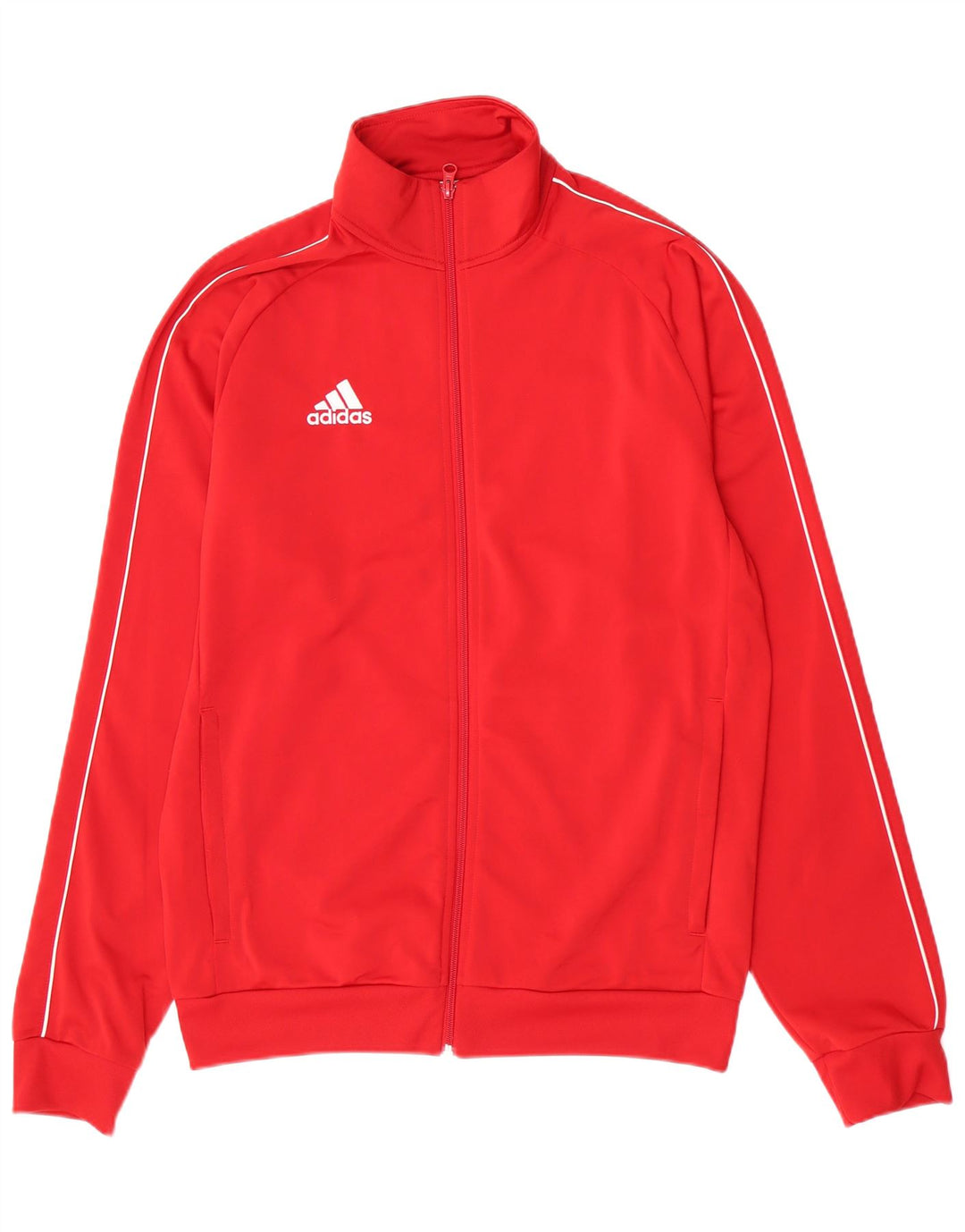 Adidas Mens Tracksuit Top Jacket Médio Poliéster Vermelho
