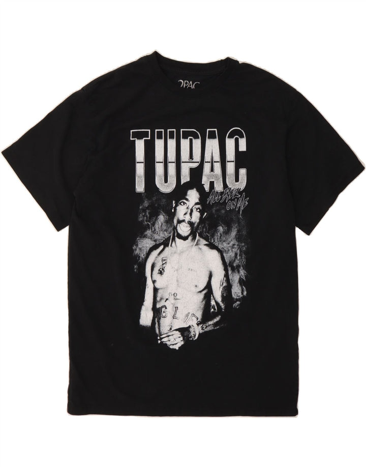 PULL & BEAR Mens 2 Pac Graphic T-Shirt Top Large Black Cotton Vintage Pull & Bear and Second-Hand Pull & Bear from Messina Hembry 