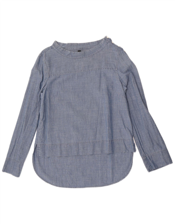 J. Crew Chemisier à manches longues pour femme US 6 Bleu moyen en coton