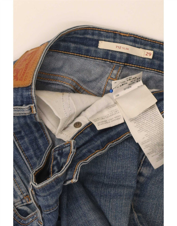 Levi's Womens 712 Slim Jeans W29 L32 Blue Cotton
