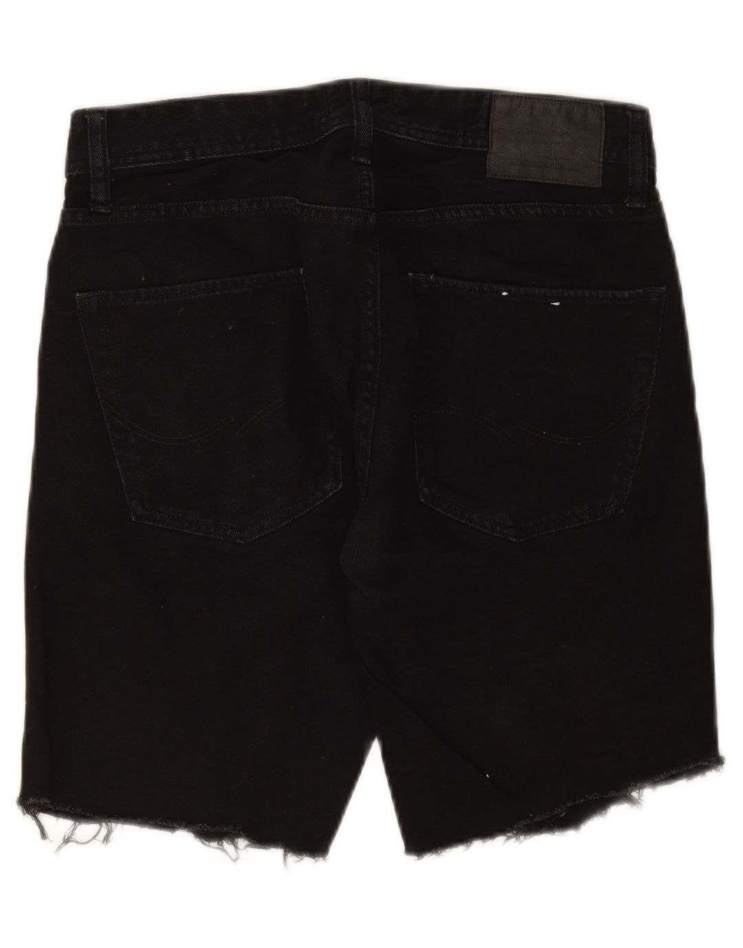 JACK & JONES Mens Tim Slim Fit Denim Shorts W32 Medium  Black Vintage Jack & Jones and Second-Hand Jack & Jones from Messina Hembry 