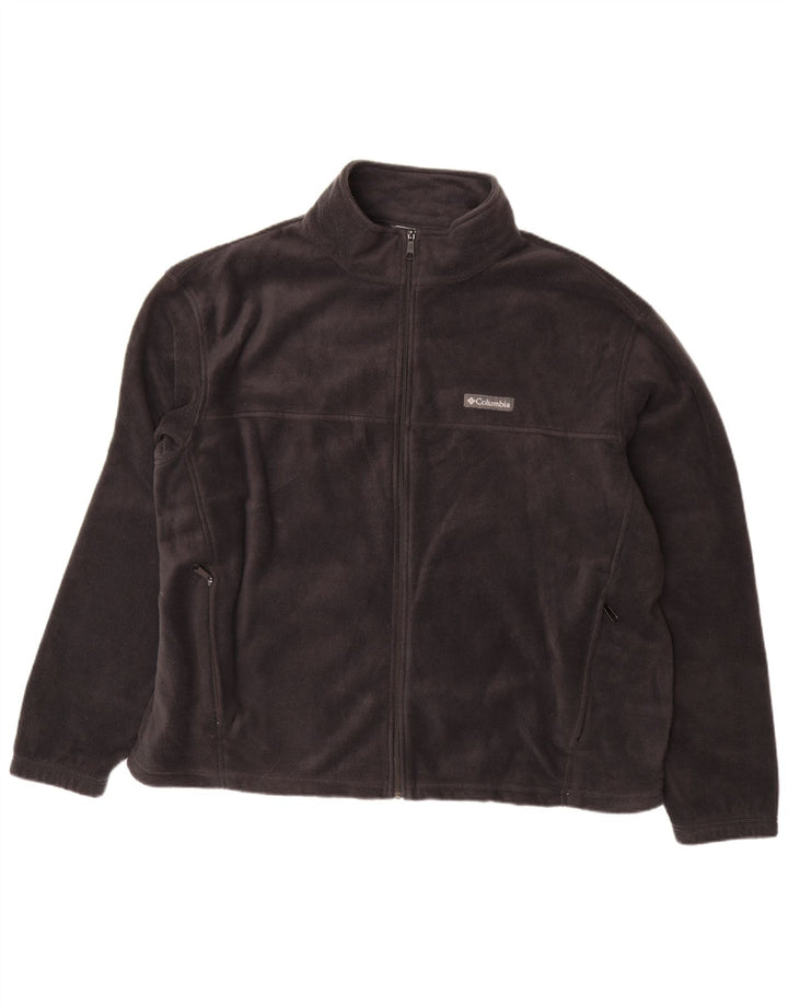 Giacca in pile da uomo COLUMBIA UK 44 2XL Poliestere nero