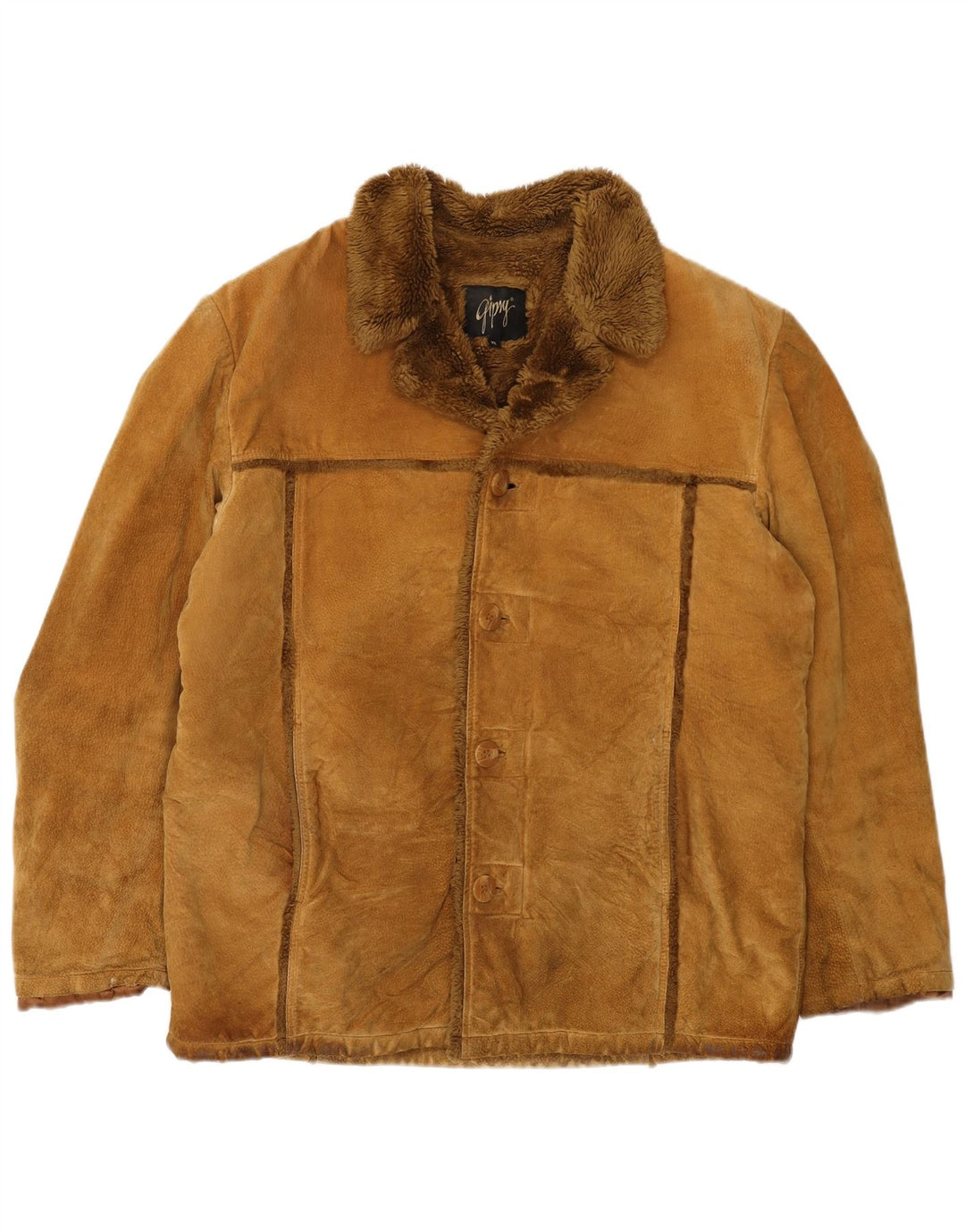 Giubbotto in shearling da uomo Gipsy UK 42 XL Marrone