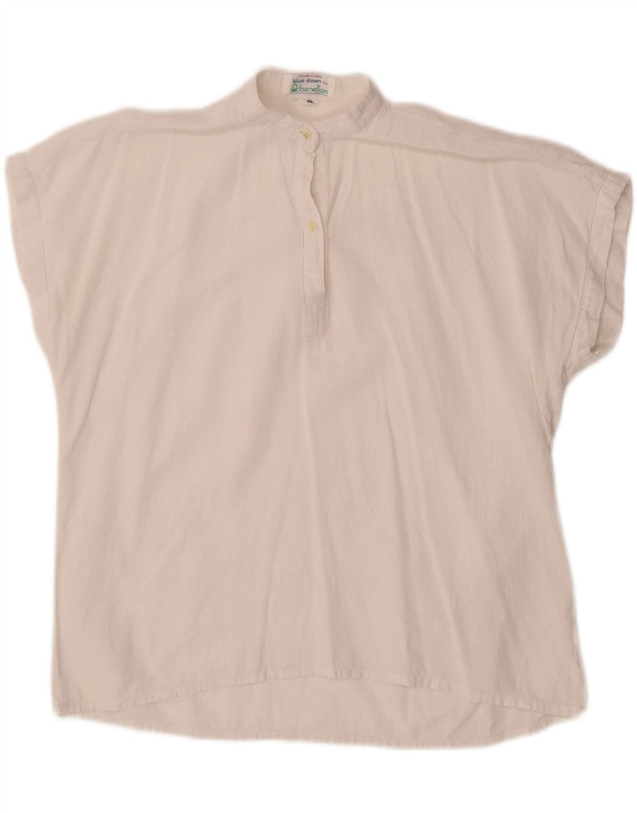 BENETTON Womens Blouse Top UK 14 Large White