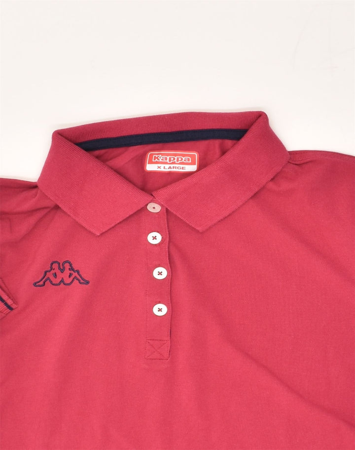 KAPPA Womens Polo Shirt UK 18 XL Pink Cotton | Vintage Kappa | Thrift | Second-Hand Kappa | Used Clothing | Messina Hembry 
