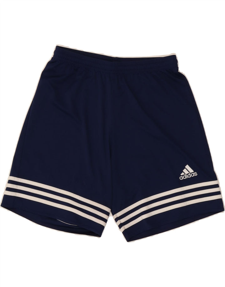 ADIDAS Mens Climalite Sport Shorts Medium  Navy Blue Polyester Vintage Adidas and Second-Hand Adidas from Messina Hembry 