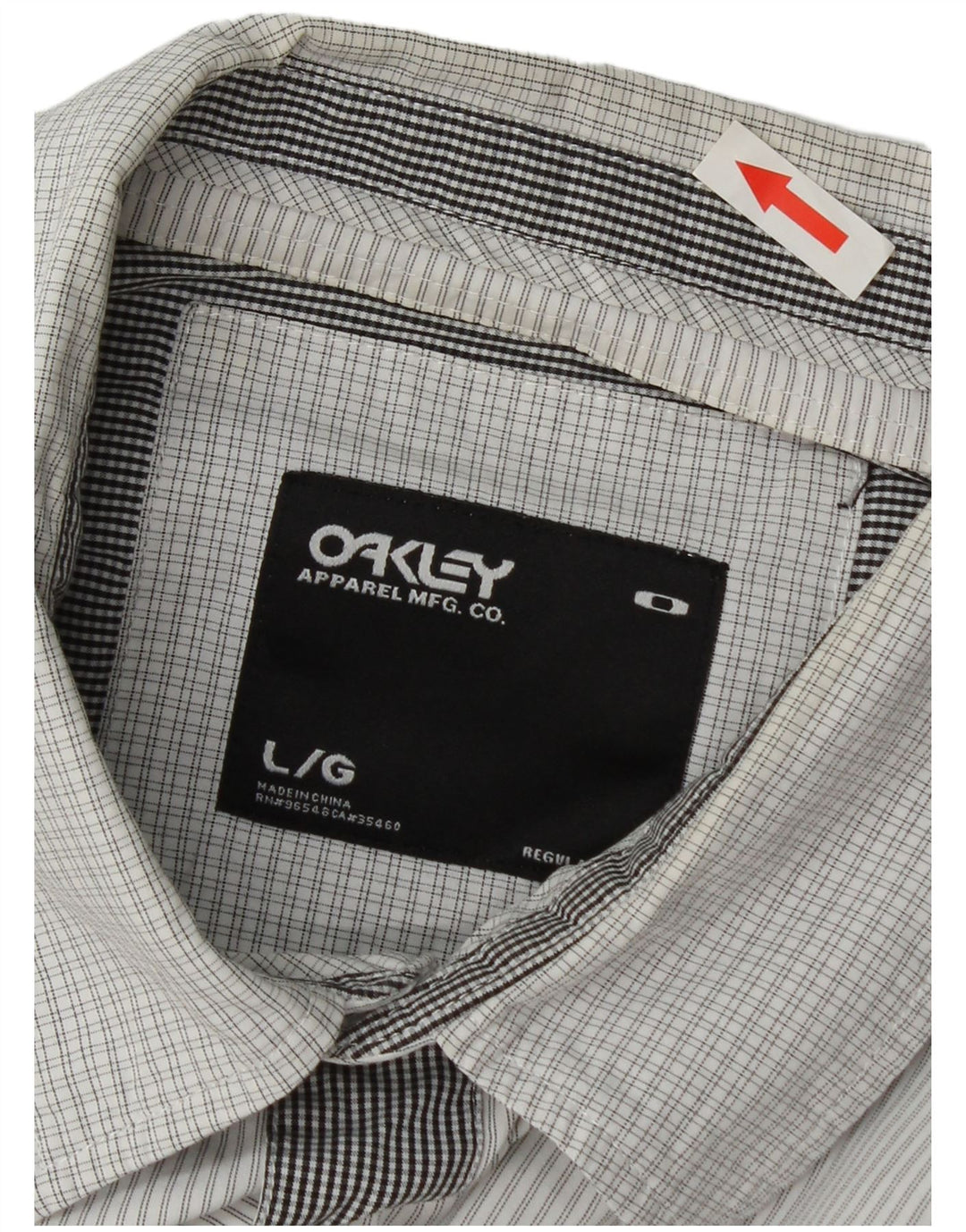 Oakley Mens Shirt Large White Patchwork