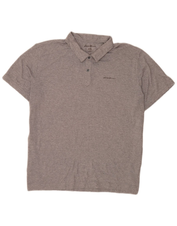 Eddie Bauer Herre kortærmet Regular Fit Polo Shirt 2XL Grå Polyester