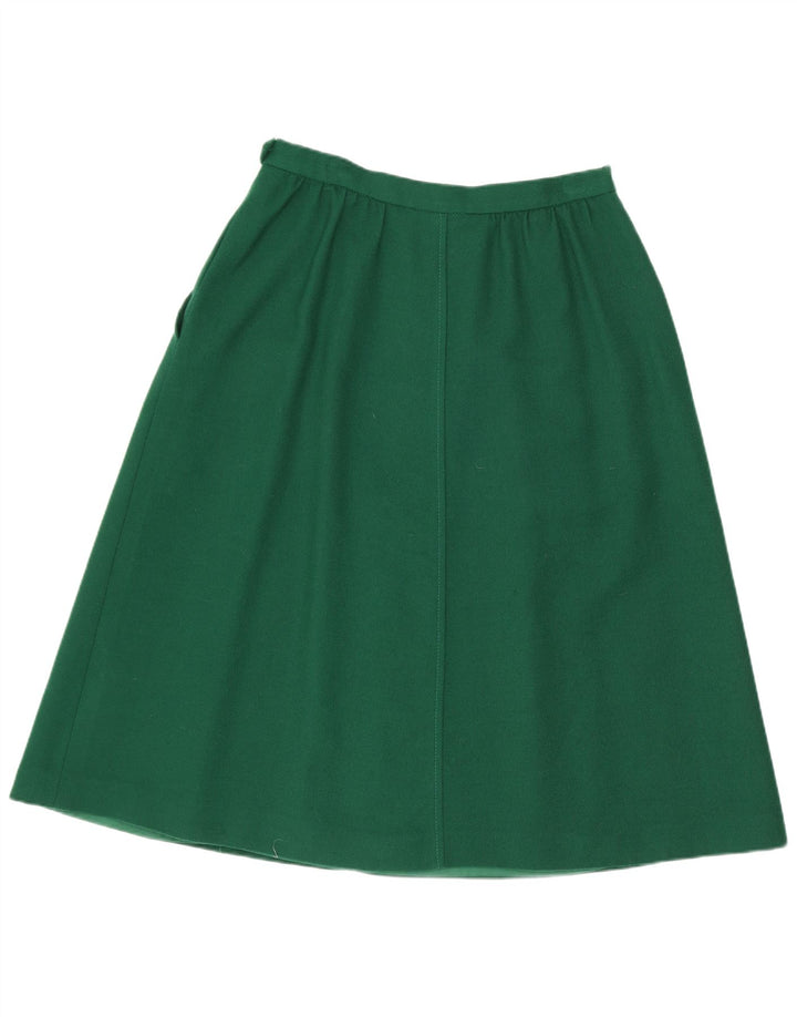 Jaeger Damen A-Linienrock UK 14 Medium W26 Grüne Wolle