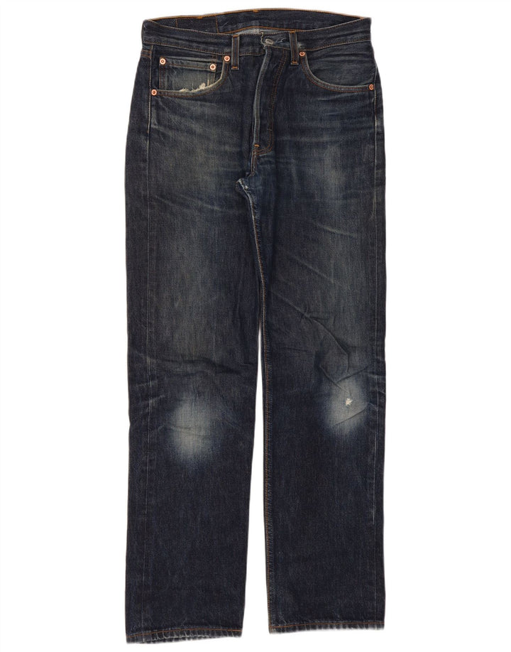 Levi's Womens 501 Straight Jeans W31 L32 Navy Blue