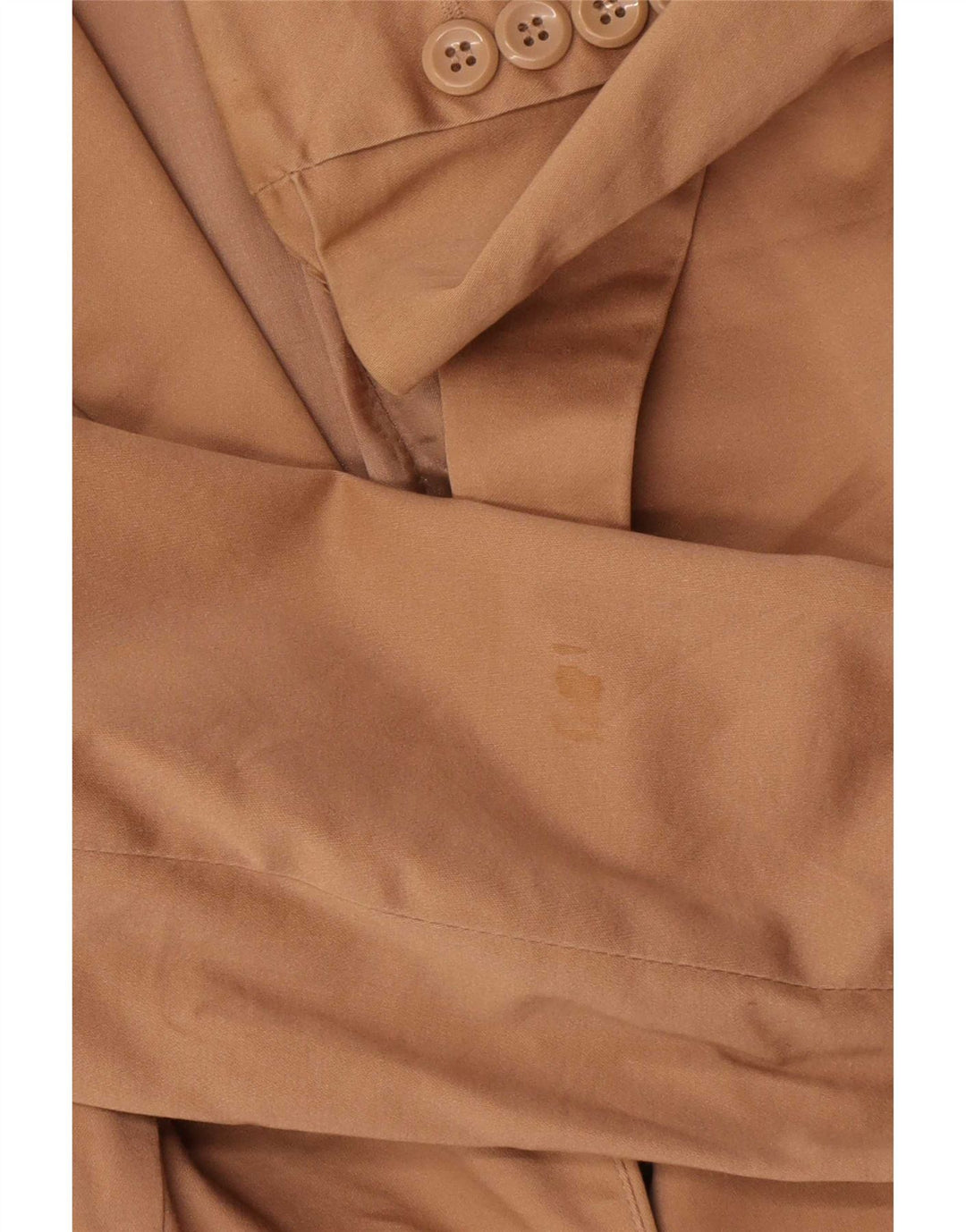 Jaqueta blazer feminina Zara com 1 botão UE 38 pequeno algodão marrom