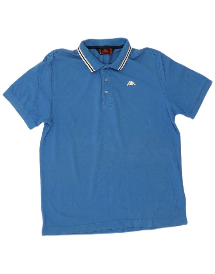 Kappa Mens Polo Shirt Medium Blue Cotton