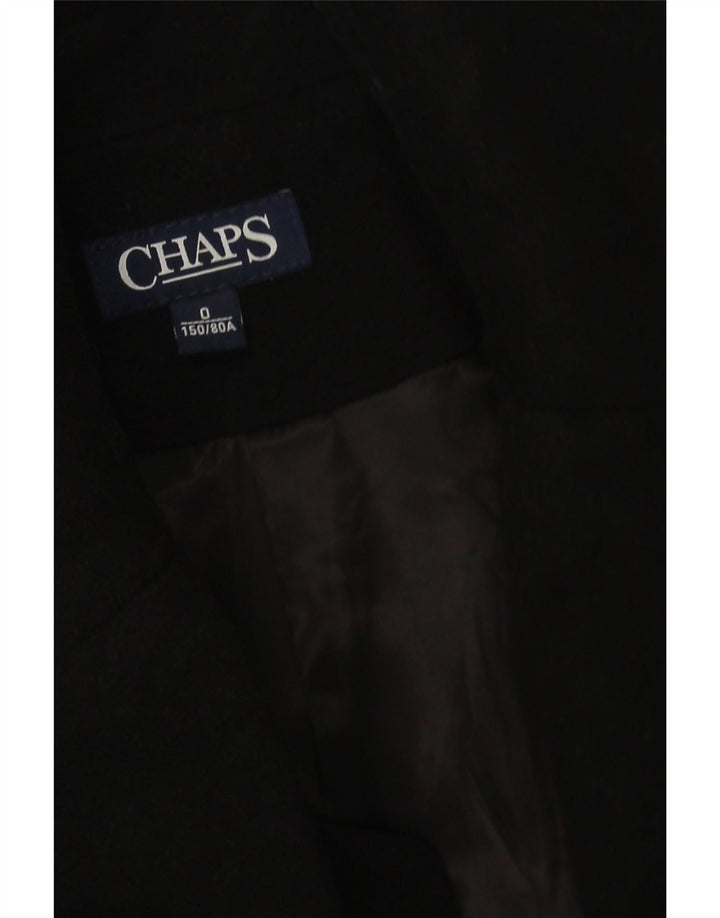 Chaps Womens Oversized Overcoat US 0 XS Black