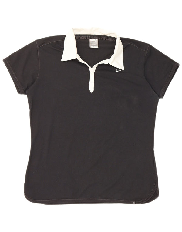 Nike Polo para mujer UK 40/40 Grande Negro Colorblock