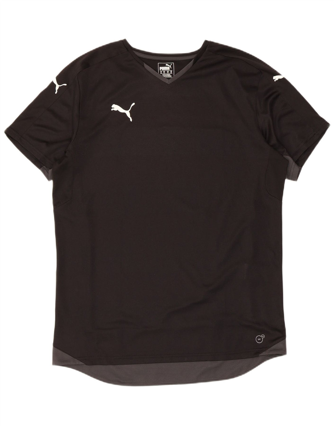 Puma Mens Lash T-Shirt Top XL Black Colourblock Polyester