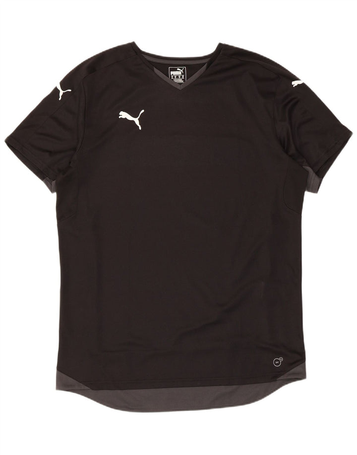 Puma Mens Lash T-Shirt Top XL Black Colourblock Polyester