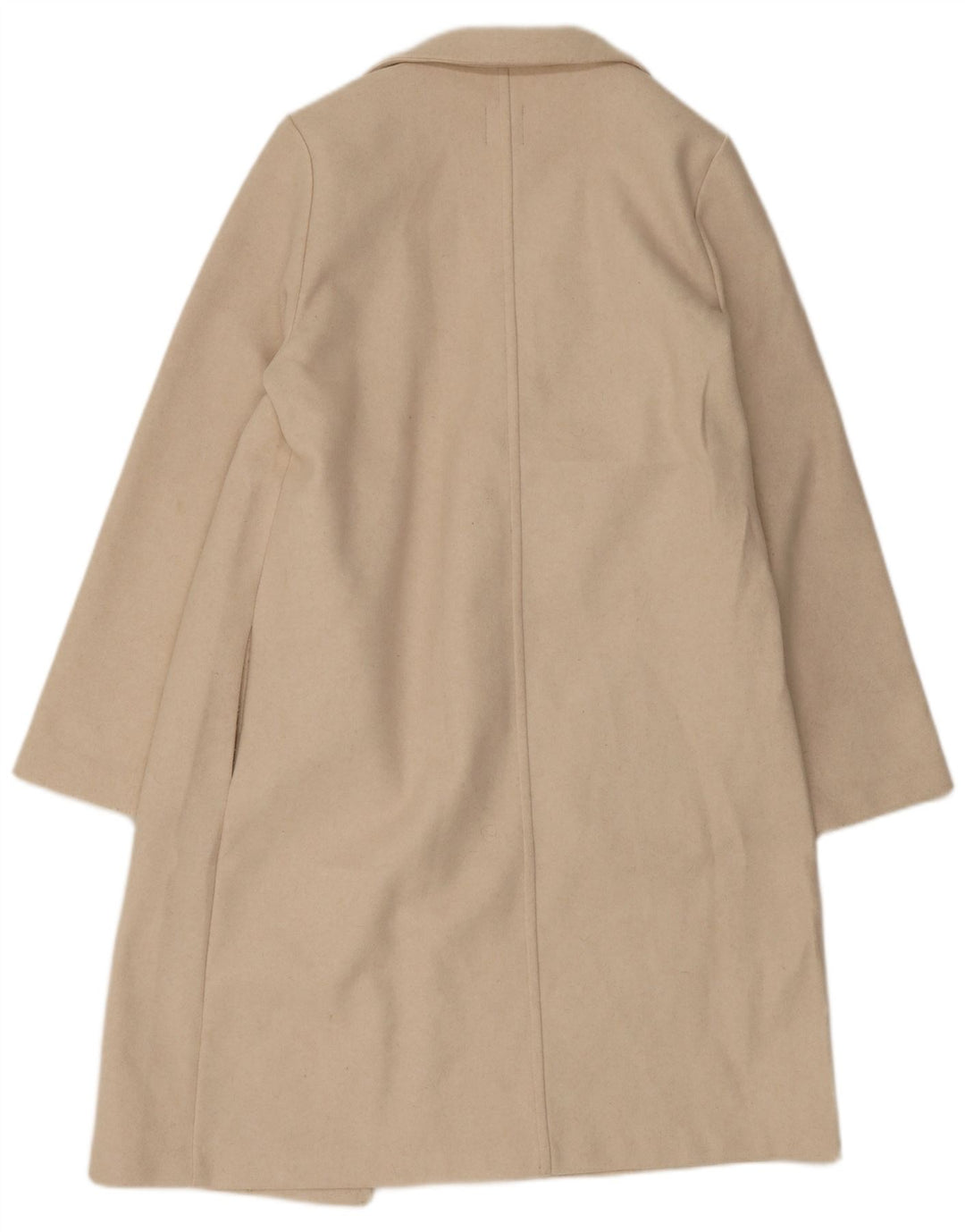 Soprabito aperto da donna Zara UK 16 grande poliestere beige