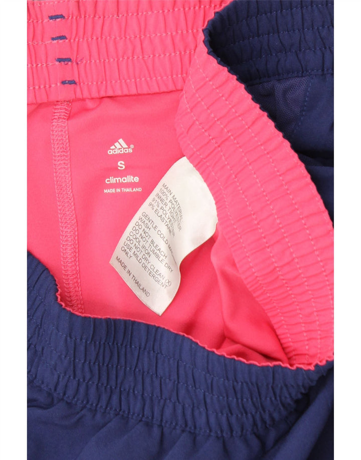 Adidas Womens Climalite Sport Shorts UK 10 Small  Blue Polyester