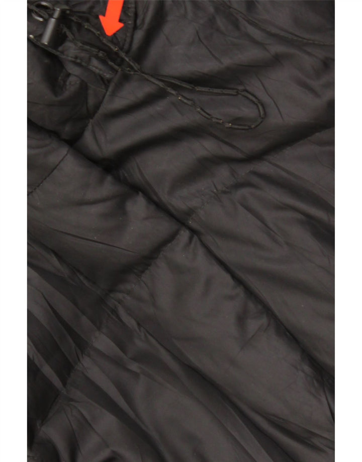 Eddie Bauer Womens Hooded Padded Coat UK 14 Medium Black Polyester
