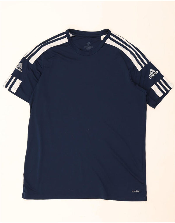 Adidas Mens Aeroready T-Shirt Top XL Navy Blue Polyester