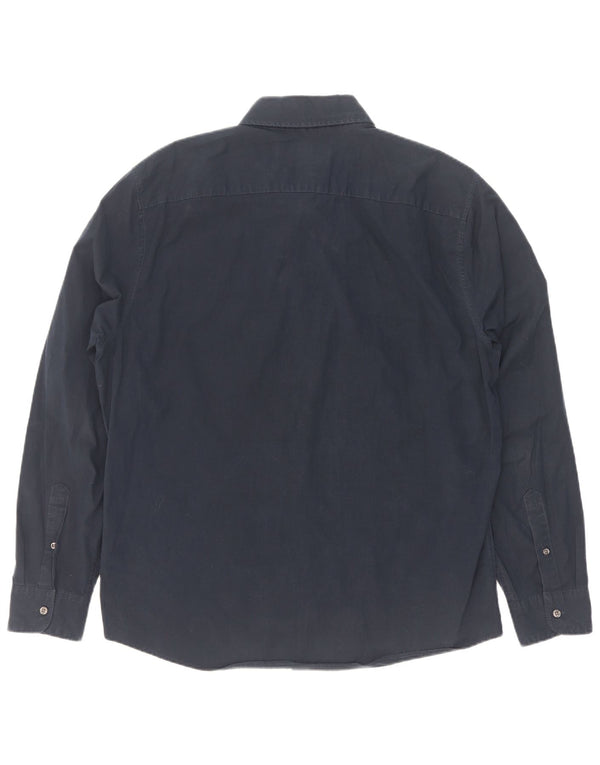 Camisa masculina Abercrombie & Fitch XL azul marinho algodão