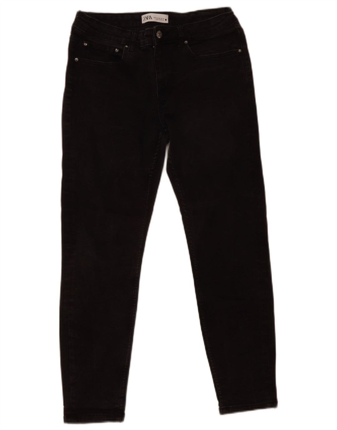 Zara Dame Slim Jeans EU 40 Medium W30 L25 Sort