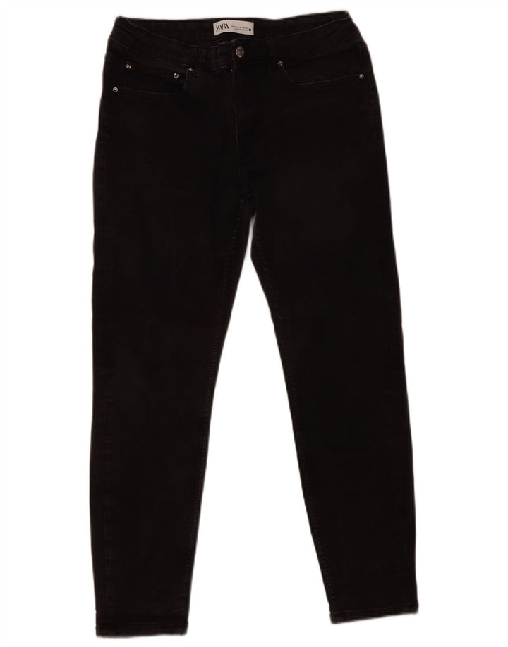Zara Dame Slim Jeans EU 40 Medium W30 L25 Sort