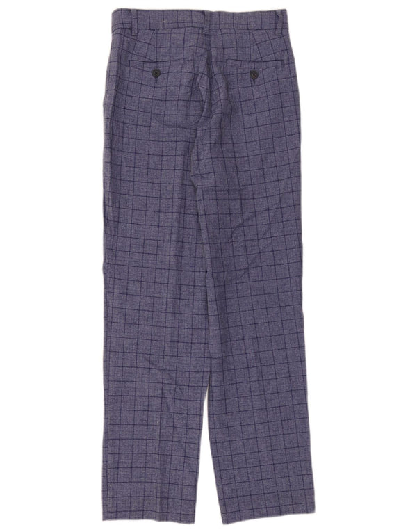 Pantaloni casual dritti da bambino Calvin Klein 13-14 anni W26 L29 quadri blu