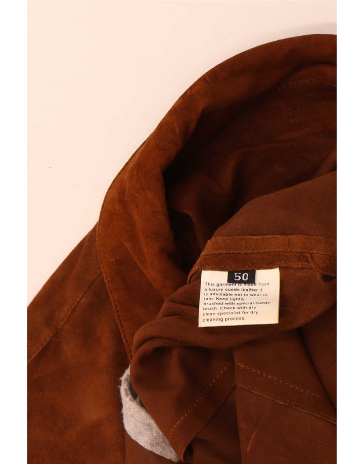 Chaqueta de ante vintage para mujer IT 50 XL cuero beige
