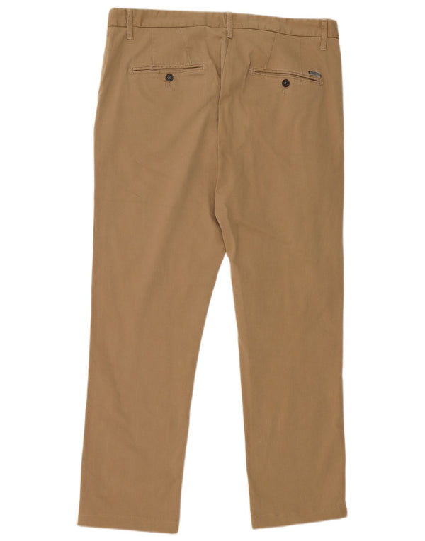 Zara Mens Straight Chino nadrág EU 48 XL W38 L29 Beige