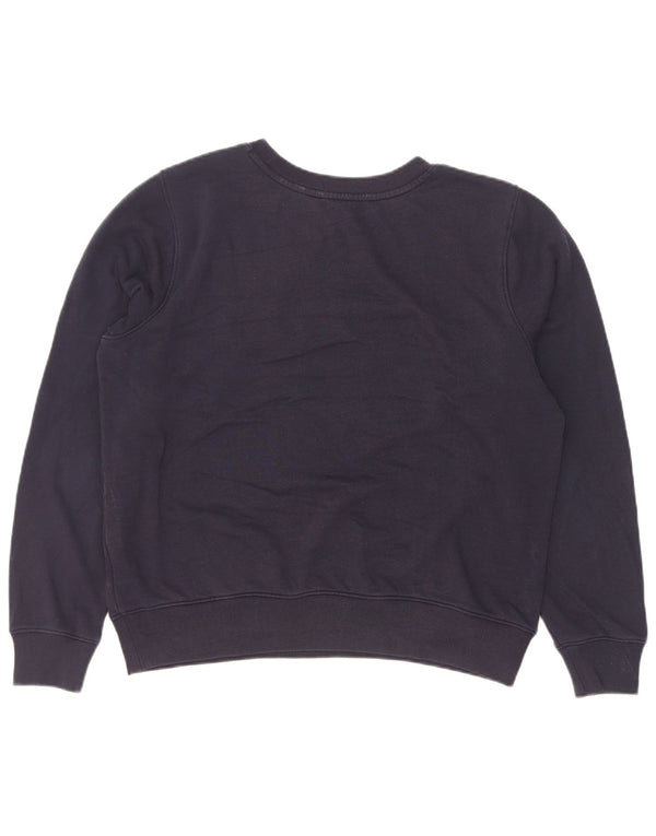 Marks & Spencer Damen Grafik-Sweatshirt-Pullover UK 14 Large Marineblau