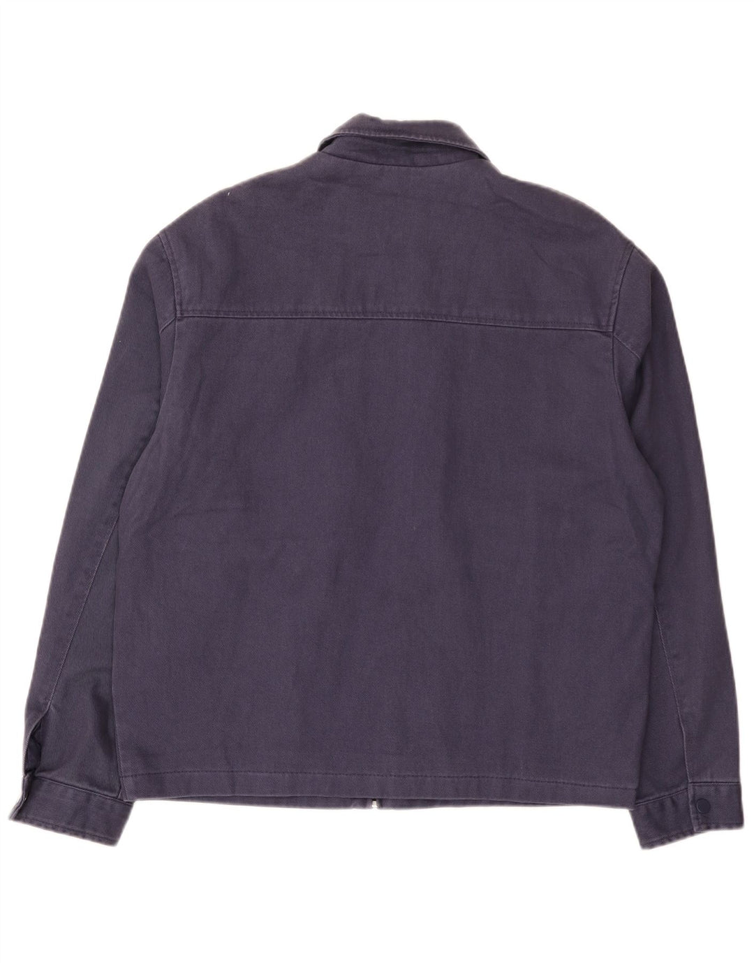 Zara Herre Bomber Jacket UK 38 Medium Navy Blue Bomuld