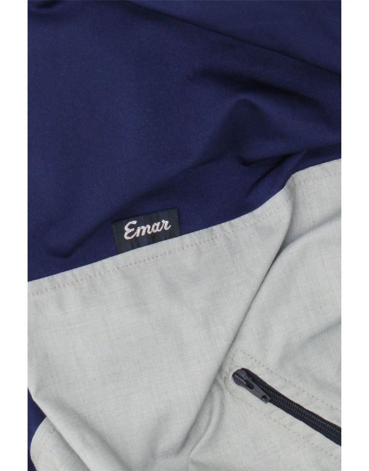 Vintage Mens Tracksuit Top Jacket Large Multicoloured Colourblock Polyester