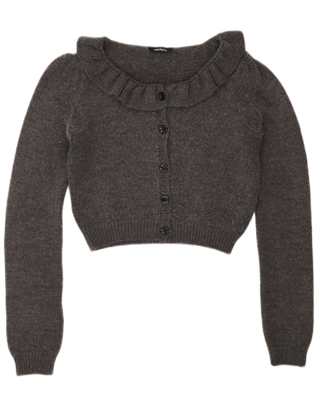 Max & Co. Γυναικεία ζακέτα Crop UK 12 Medium Grey Wool