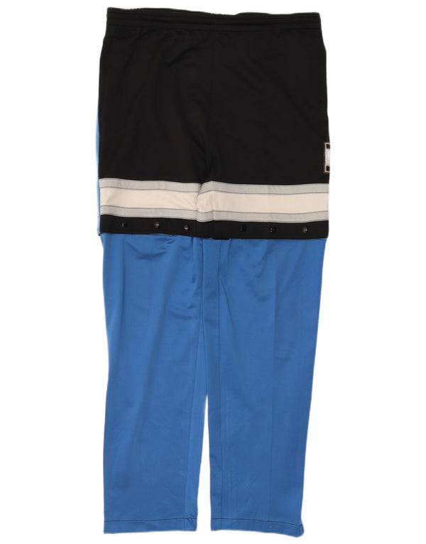 vintage Mens Graphic Survêtement Pantalon Grand Bleu Colorblock
